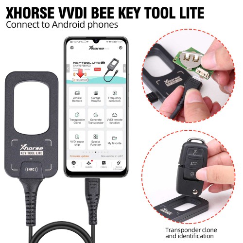 [Second-Handed] 90% New Xhorse VVDI Bee Key Tool Lite with 6pcs XKB501EN Wired Remotes