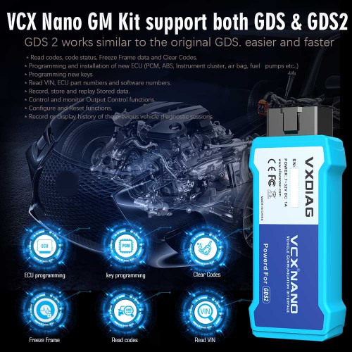 [US Ship Only] [Second-Handed] 90% New WIFI VXDIAG VCX NANO for GM/Opel Diagnostic/Programming/Coding 2000-2025