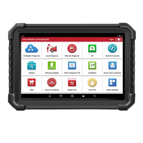 [US Ship Only] [Second-Handed] 90% New LAUNCH X431 PRO3S+ Elite J2534 SmartLink Bidirectional Scan Tool Online Coding 60+Service Support Topology Map