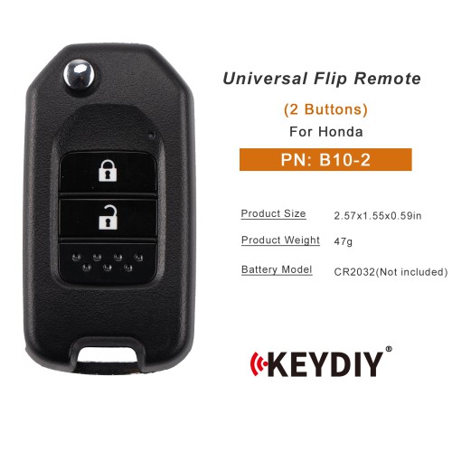 KEYDIY KD B10-2 Universal Flip Remote Key 2 Buttons for Honda Type 5pcs/lot