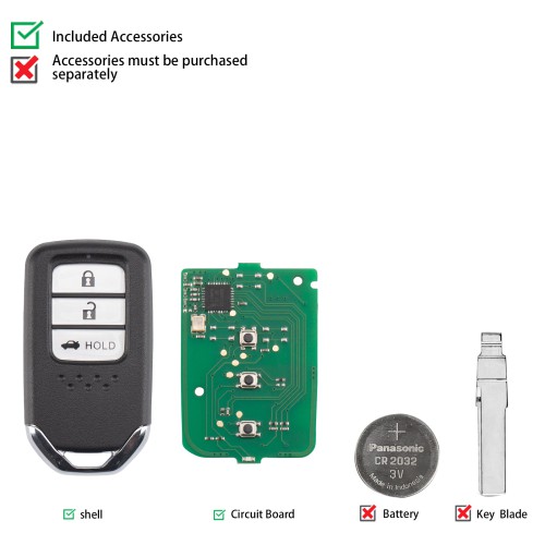 5pcs/lot KEYDIY KD ZB10-3 Universal Smart Remote Key 3 Buttons for Honda Type