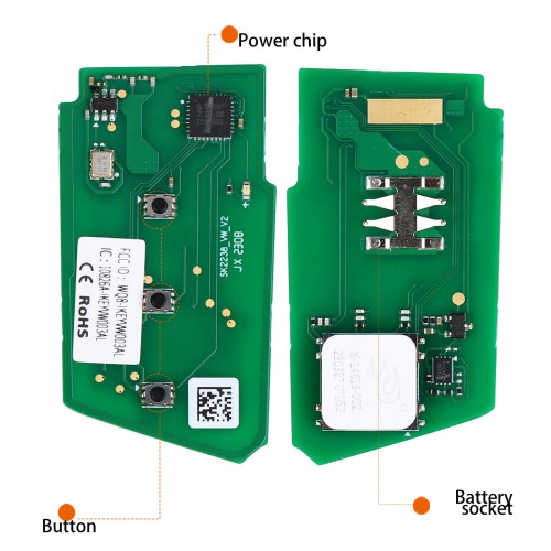 AUTEL IKEYVW003AL 3 Buttons 315/433 MHz 5pcs/lot