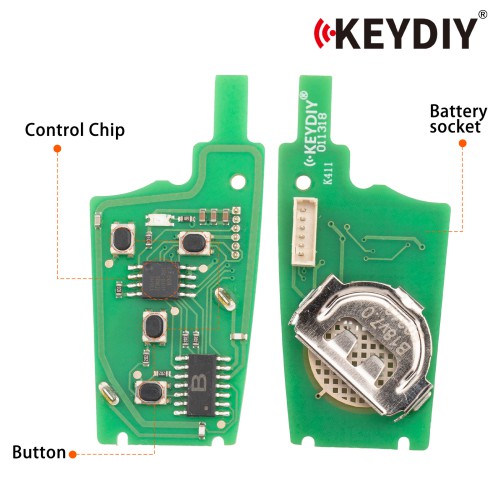 KEYDIY KD B18-3 Universal Flip Remote Key 3 Buttons for Chevrolet Type 5pcs/lot