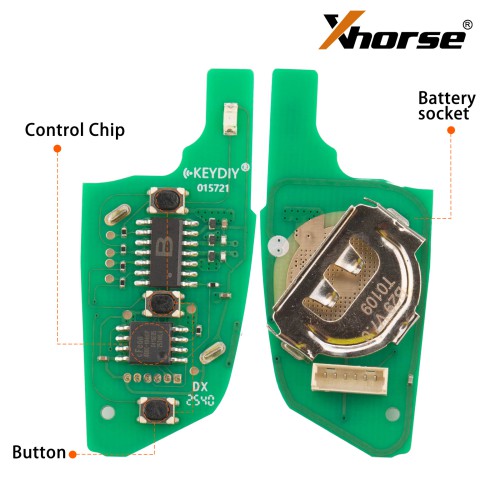 KEYDIY KD B29-3 (Metal Button) Universal Flip Remote Key 5pcs/lot