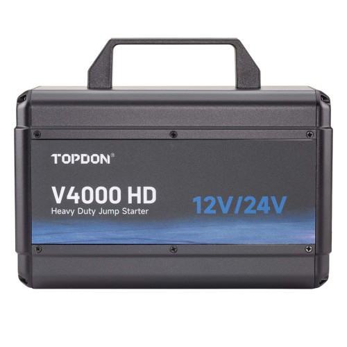 TOPDON V4000 HD 12V/24V 4000A Jump Starter Supports 60 Starts for Passenger vehicles & Light-duty