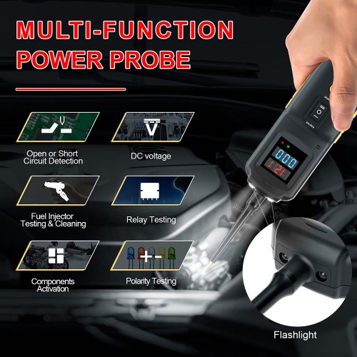 [US Ship Only] [Second-Handed] 90% New GODIAG GT101 4 in 1 DC 6-40V Circuit Tester Power Circuit Probe Relay Tester and Fuel Injector Cleaner