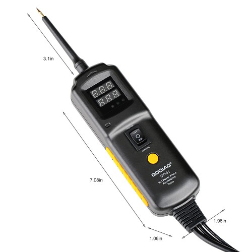 [US Ship Only] [Second-Handed] 90% New GODIAG GT101 4 in 1 DC 6-40V Circuit Tester Power Circuit Probe Relay Tester and Fuel Injector Cleaner