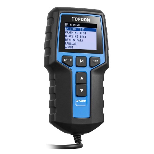 TOPDON BT200 Battery Cranking And Charging System 12V & 24V 100-2000 CCA Testing Capacity
