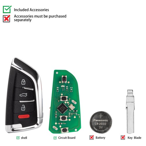 KEYDIY KD ZB02-4 Universal Smart Remote Key 3+1 Buttons for BMW Type 5pcs/lot
