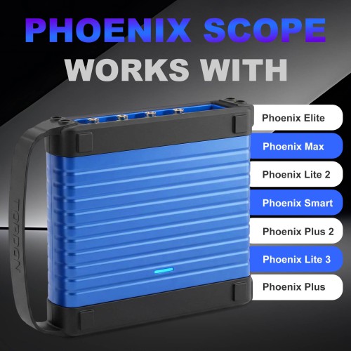 TOPDON Phoenix Scope 4 Channel Oscilloscope with Accessories Works with Phoenix Max/ Smart/ Lite 2/ Lite 3/ Plus 2