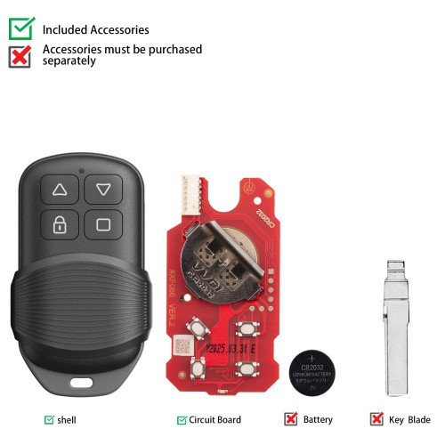 5pcs/lot XHORSE XKGHG3EN Masker Style 4 Buttons Garage Remote Second Generation Universal Remote