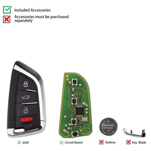 CGDI C15-000003 BM.W DF Blade(4BTN) 4 Buttons Smart Remote Used with CGDI K2 Remote Key Programmer 5pcs/lot