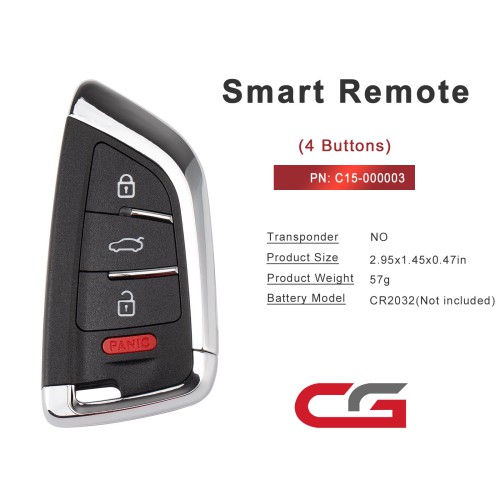 CGDI C15-000003 BM.W DF Blade(4BTN) 4 Buttons Smart Remote Used with CGDI K2 Remote Key Programmer 5pcs/lot