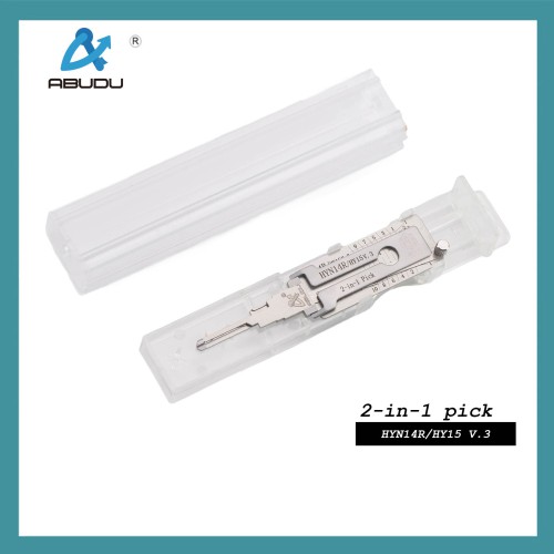 ABUDU HY15/HYN14R Flat Milling Dual Track Opening and Reading 2-in-1 Tool, Tooth Depth (10-cut) IC CARD: 1098