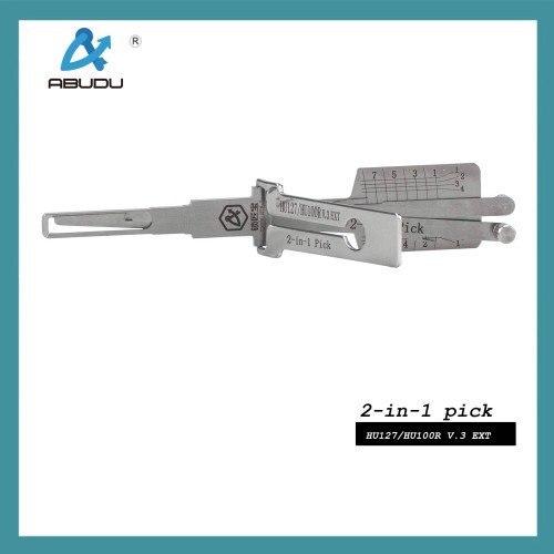 ABUDU HU127-HU100R Inner Mill Two-Track Unlocking and Reading Tool, Tooth Depth (8-cut) IC CARD: 1360