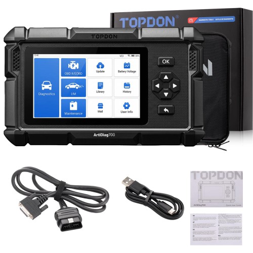 TOPDON ArtiDiag700 Supports Full-system Diagnostic, 15 Reset Services, AutoVIN, Real-time Data Streaming