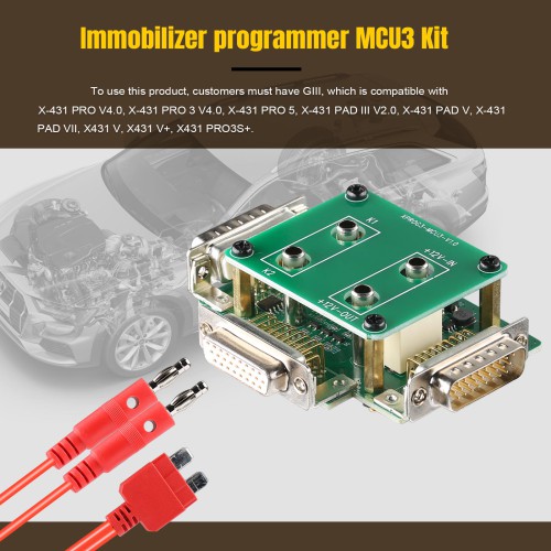 [US Ship Only] [Second-Handed] 90% New Launch X431 MCU3 Adapter for X-PROG3 GIII Work on Benz All Keys Lost and ECU TCU Reading