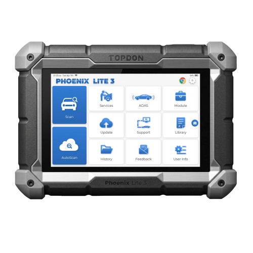 TOPDON Phoenix Lite3 OE-Level Scan Tool, 35 Service Functions, 8 Inch Bi-Directional Controls, CANFD FCA 2 Years of Free Software