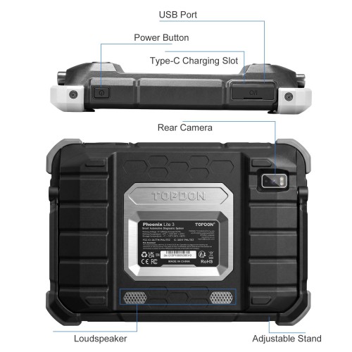 TOPDON Phoenix Lite3 OE-Level Scan Tool, 35 Service Functions, 8 Inch Bi-Directional Controls, CANFD FCA 2 Years of Free Software