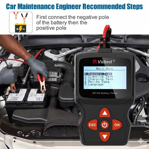 Vident iBT100 Battery Analyzer for 12V regular flooded/ AGM flat plate/ AGM spiral/ GEL batteries