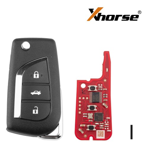 5pcs/lot XHORSE XNTO20EN Second Generation Wireless Universal Remote Key 3 Buttons for Toyota Style