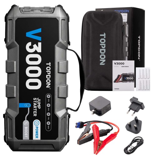 TOPDON V3000 3000A 12V Car and Truck Lithium Ion Battery Jump Starter