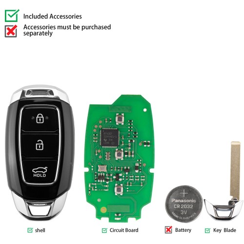5pcs/lot KEYDIY KD TB28-3 Universal Smart Remote Key 3 Buttons for Hyundai Type