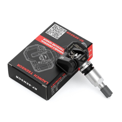 4pcs/lot LAUNCH TSENSOR-05S RF TPMS Sensor (Overseas Configuration with Adjustable Angle Sandblasted Silver Aluminum)