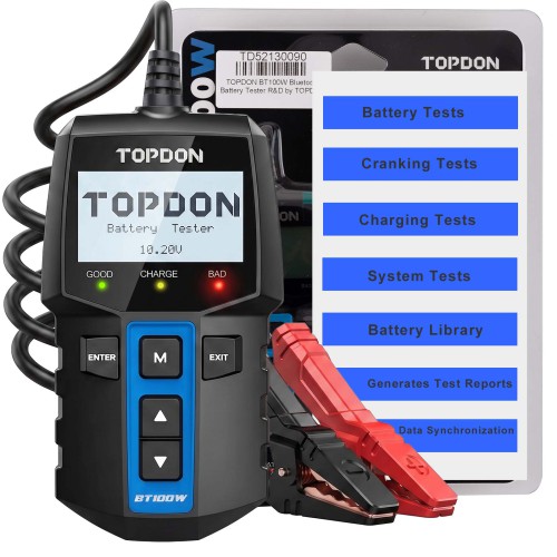 TOPDON BT100W Bluetooth 12V Battery & System Tester