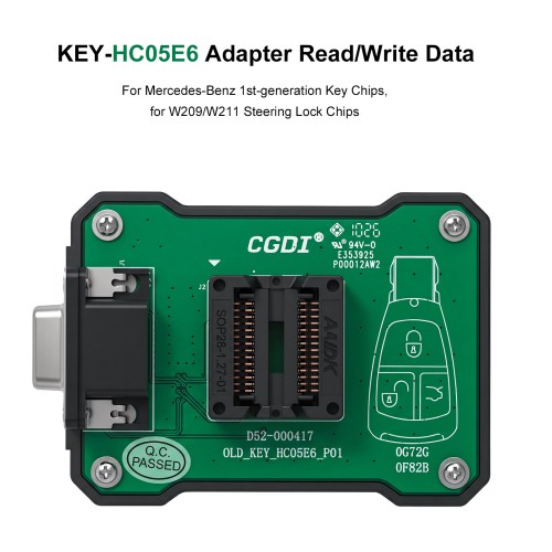 CGDI KEY-HC05E6 Adapter Read/Write Data for Mercedes-Benz 1st-generation Key Chips, for W209/W211 Steering Lock Chips
