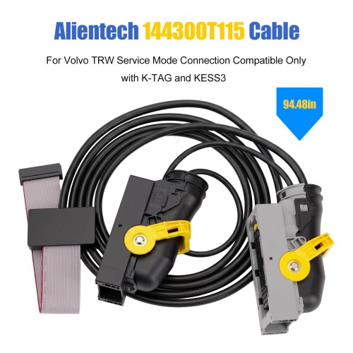 Original Alientech TheGenius KESS3 Cable for Volvo TRW Service Mode Connection (144300T115) for Volvo Renault Truck TRW EMS2.2EMS2 EMS2.3 EMS2.4