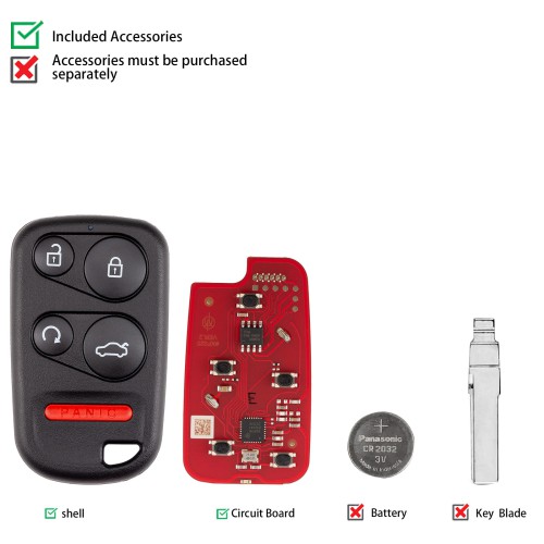 XHORSE XKHO23EN BEN.T Style Wired Remote 4 Buttons Second Generation Universal Remote 5pcs/lot