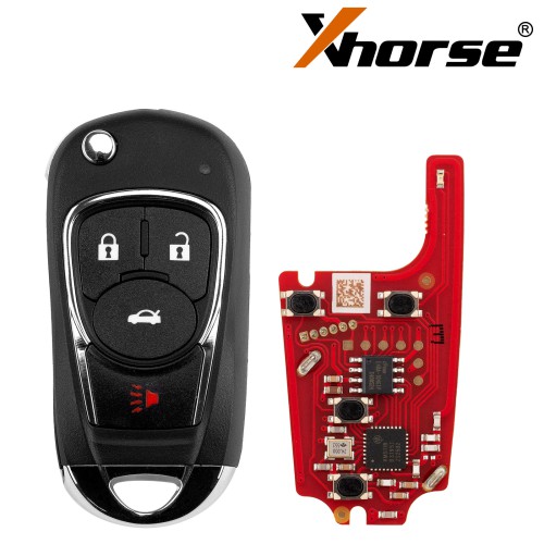 XHORSE XKBU22EN for Buick Model (Foldable 4 Buttons) Second Generation Wired Remote 5pcs/lot