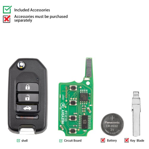 5pcs/lot KEYDIY KD NB10-4 Universal Remote Key 4 Buttons