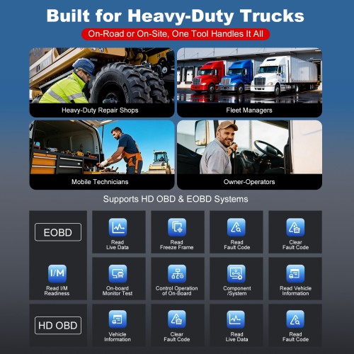 TOPDON Artidiag HD 5 Inch Heavy-Duty Scan Tool Service Functions