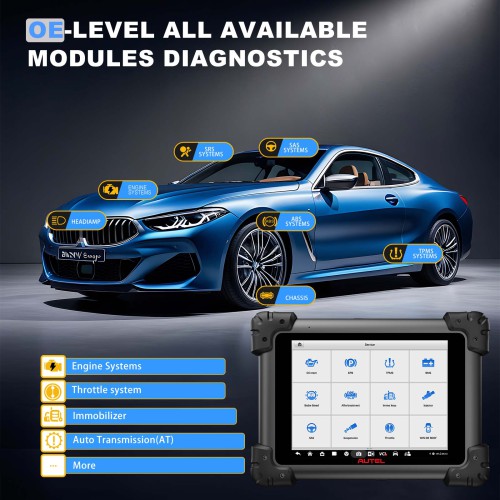 Autel MaxiSys MS908S Pro II Upgraded Diagnostic Scan Tool ECU Programming/ Coding, Active Tests, Full Systems, FCA Autoauth