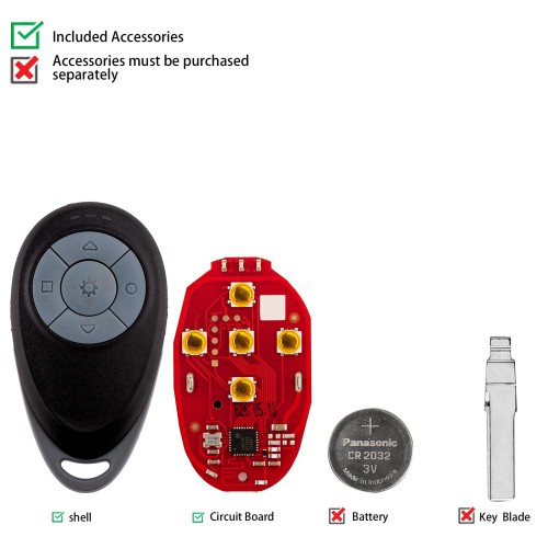 XHORSE XKGTF1EN VVDI All-In-One Garage Remote Control 3 Garage Doors Simultaneously 5pcs/lot