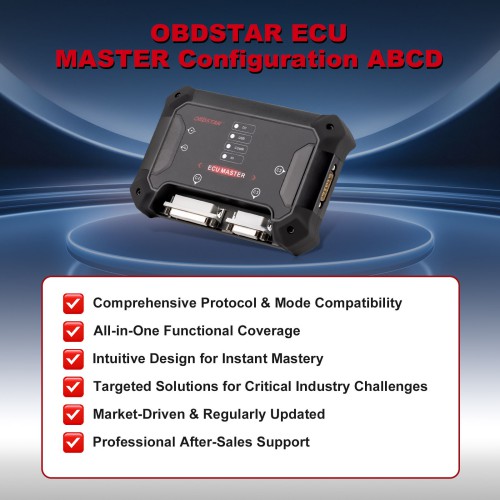 2026 OBDSTAR ECU Master Full Configuration (A+B+C+D) PC Based ECU Flasher for Passenger Car, EV, Motorcycle, and HD (ECM/TCM/BCM) and Airbag Reset