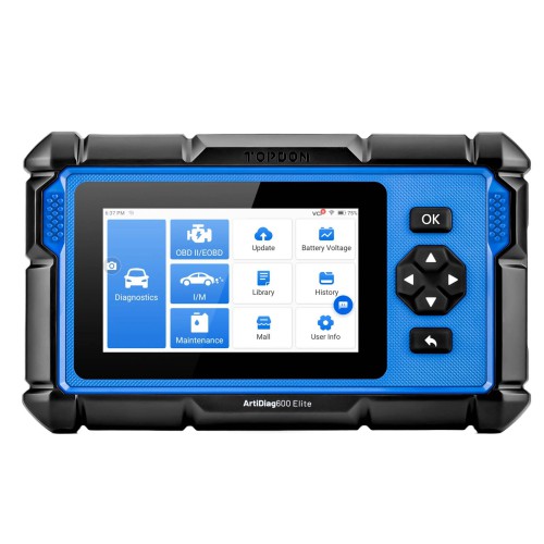 [EU Ship] TOPDON ArtiDiag600 Elite Supports Full OBD2 Functions, All-System Diagnostics, CAN-FD, for Renault SGW, for FCA SGW, 2 Years Update