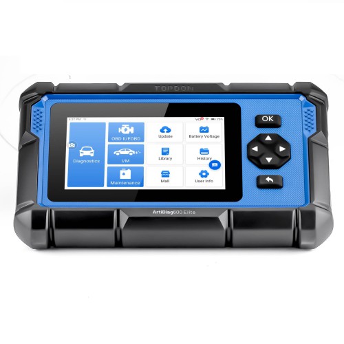 [EU Ship] TOPDON ArtiDiag600 Elite Supports Full OBD2 Functions, All-System Diagnostics, CAN-FD, for Renault SGW, for FCA SGW, 2 Years Update
