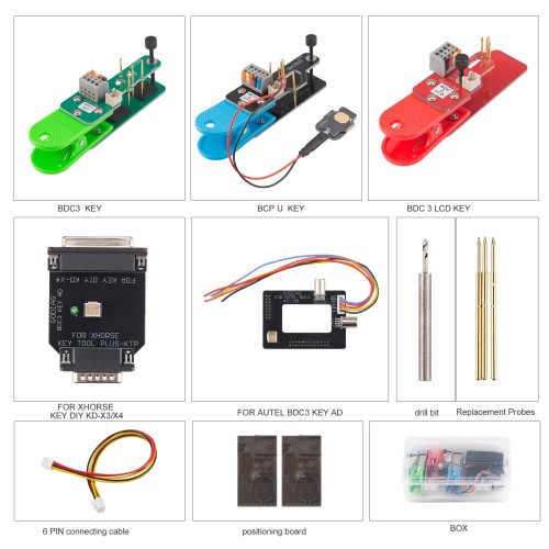 GODIAG BDC3 Adapter Kit Support BDC03 Key, BCP U Key [Encrypted], BDC3 LCD Key