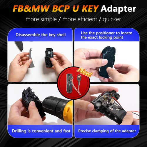 GODIAG 14-in-1 Adapter Kit for BCP U/ BDC2/ BDC3 5C/ 5D Encrypted Key Programming & Matching for Xhorse Key Tool Plus/Autel IM608/Keydiy KD-MAX/KYDZ
