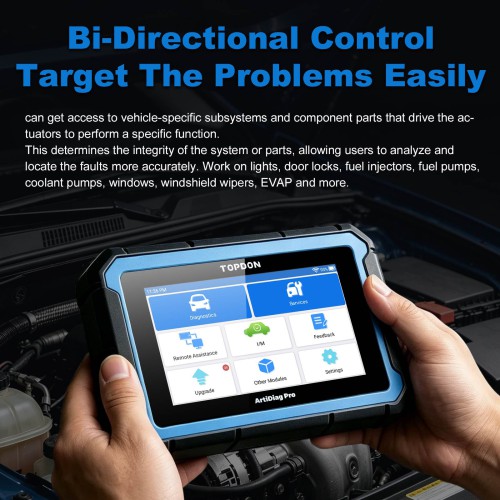 TOPDON ArtiDiag Pro Bi-Directional Control, ECU/Online Coding & OE-Level Full Systems Diagnosis for 100+ Brands, 31+ Services , 2-Year Free Update