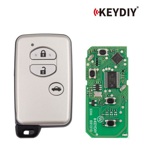 5pcs/lot KEYDIY KD TDB03-3(Silver Gray) for Toyota Universal Smart Remote Key 3 Buttons With Silver Grey Key Shell