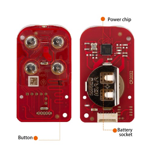5pcs/lot XHORSE XKXH23EN VVDI Garage Door Button Black Second Generation Wired Remote