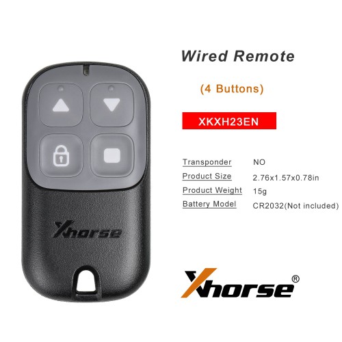 5pcs/lot XHORSE XKXH23EN VVDI Garage Door Button Black Second Generation Wired Remote