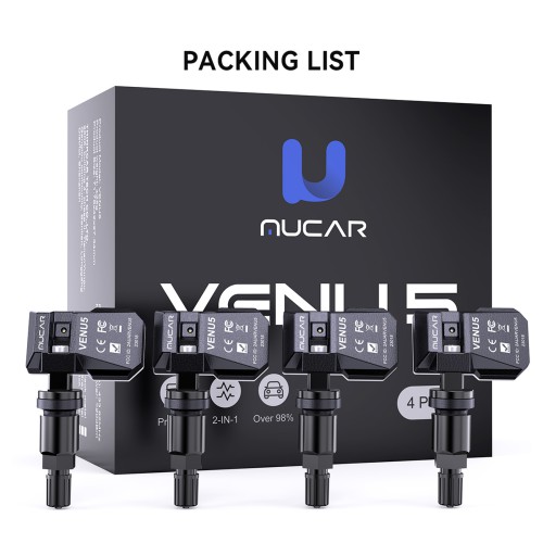 THINKCAR MUCAR VENU5 Tire Pressure Sensors Support 315MHz & 433MHz Dual Frequency 4PCS/Set