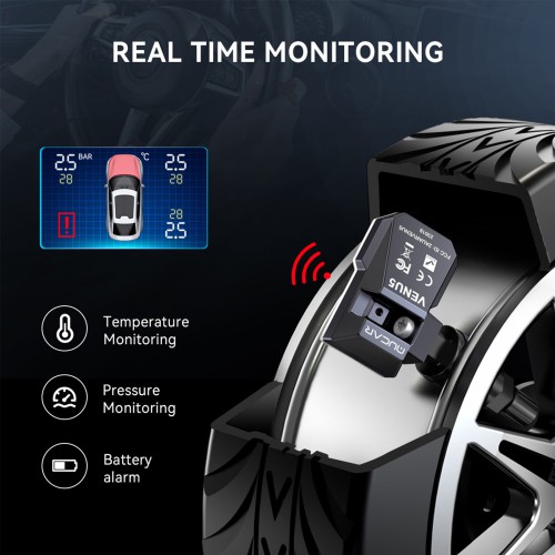 THINKCAR MUCAR VENU5 Tire Pressure Sensors Support 315MHz & 433MHz Dual Frequency 4PCS/Set