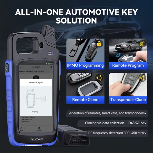THINKCAR MUCAR KEY581 Key Programmer and Full OBD2 Diagnostics 9 Maintenance Functions Battery & Electrical Test CAN FD