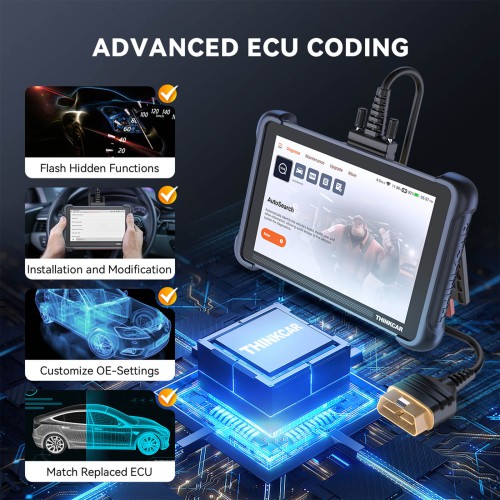 THINKCAR THINKSCAN 689 OE-Level Full System Diagnostic Supports 35+ Maintenance Functions, CAN-FD & DOIP Lifetime Free Upgrade